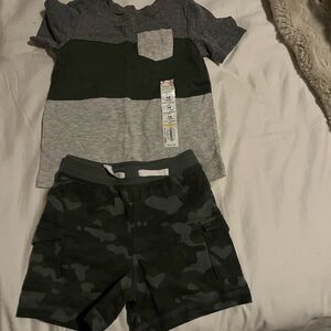 Jumping Beans Infant Tee in Gray and Green